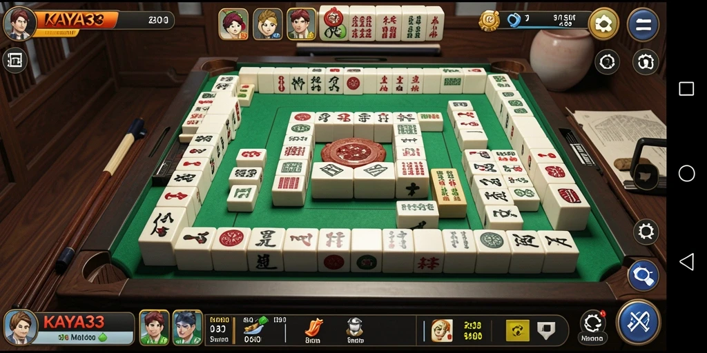 Tampilan gameplay KAYA33 saat bermain Mahjong yang mengasyikkan.