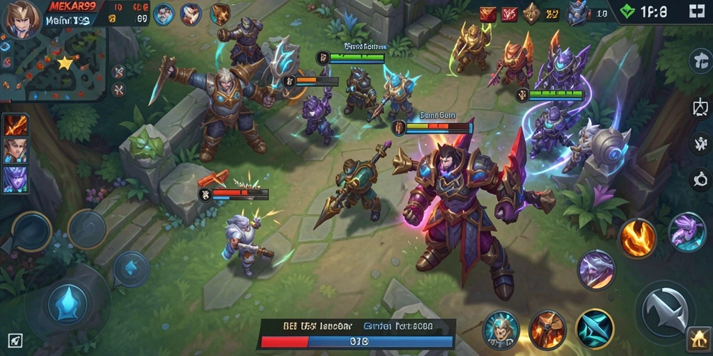 Tangkapan layar menarik dari gameplay intens MEKAR99 di arena pertempuran.