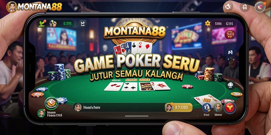 Tampilan gameplay Poker yang seru dalam MONTANA88.