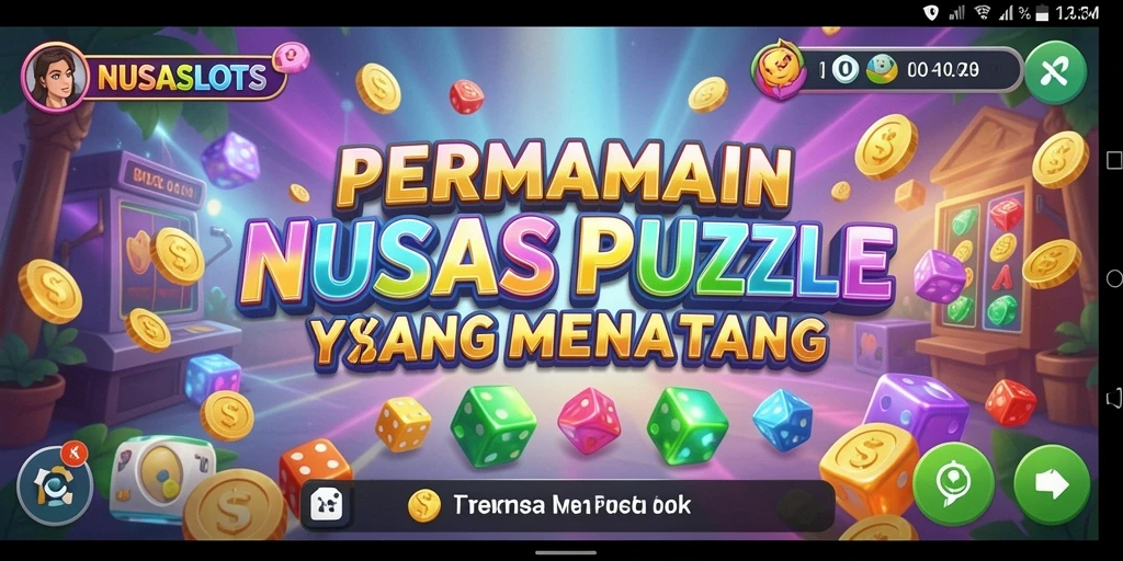 Tampilan gameplay NUSASLOTS yang penuh warna dan menantang.