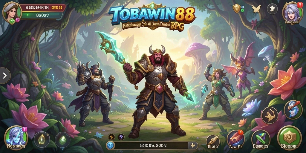 Tampilan gameplay seru di TOBAWIN88 dengan karakter dan petualangan menawan.