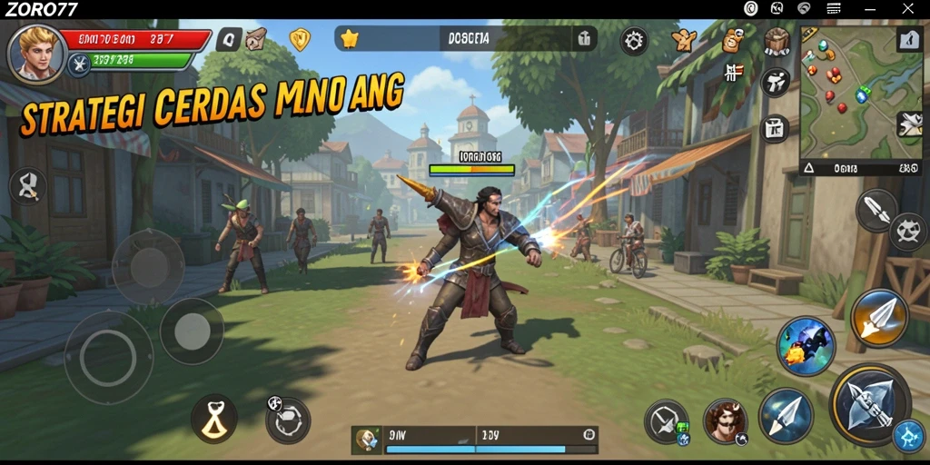 Tampilan gameplay yang menarik dan penuh taktik dari ZORO77.