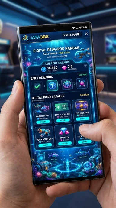 Tampilan utama aplikasi jaya388 yang sederhana dan user-friendly.